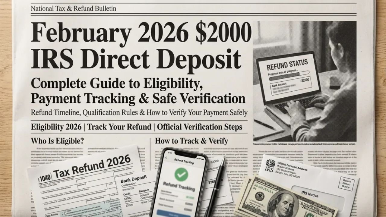 February 2026 IRS $2,000 Direct Deposit: Eligibility, Timeline, and How to Track Your Refund